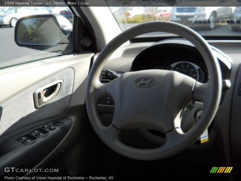 Nordic White / Gray 2008 Hyundai Tucson GLS