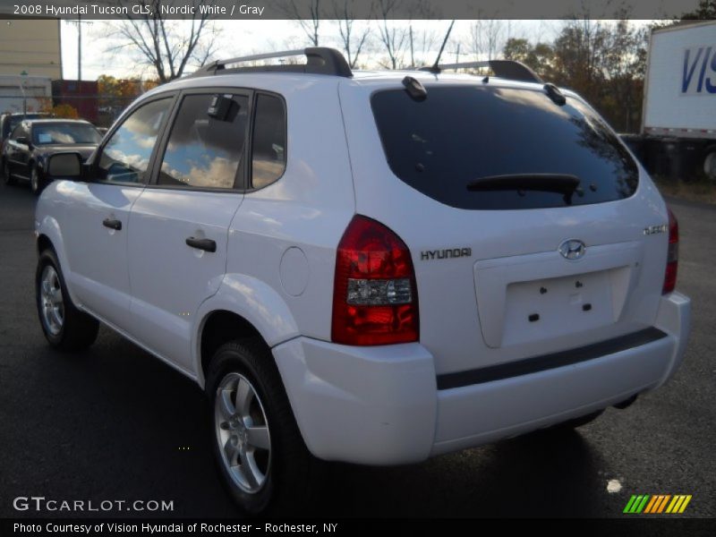 Nordic White / Gray 2008 Hyundai Tucson GLS