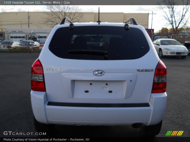 Nordic White / Gray 2008 Hyundai Tucson GLS