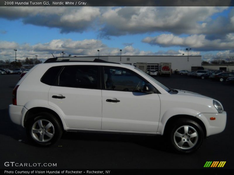 Nordic White / Gray 2008 Hyundai Tucson GLS