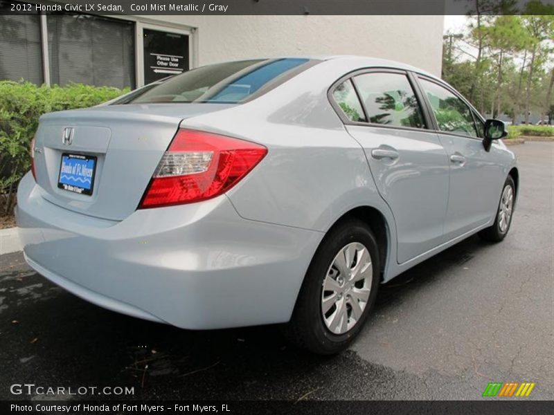 Cool Mist Metallic / Gray 2012 Honda Civic LX Sedan