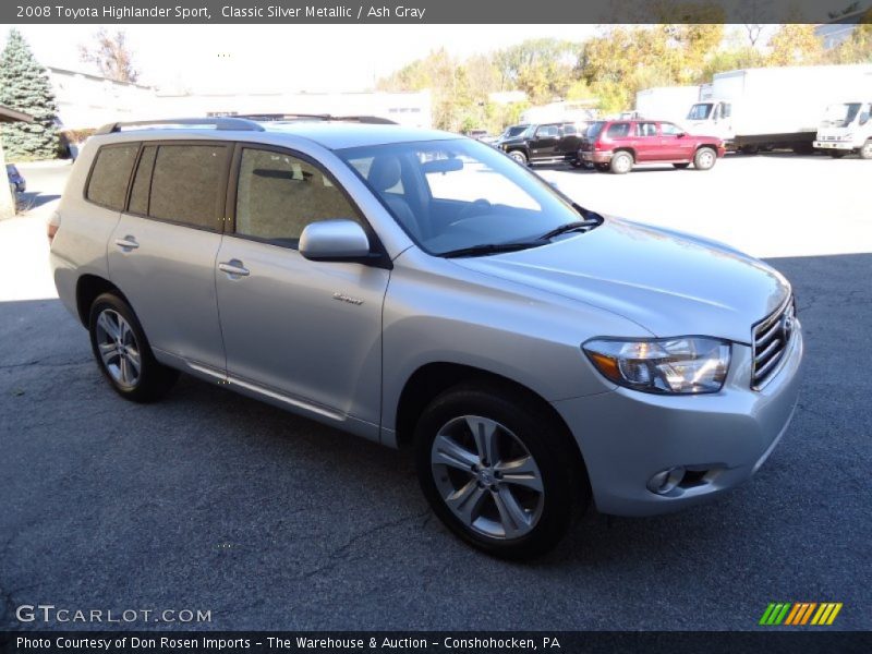 Classic Silver Metallic / Ash Gray 2008 Toyota Highlander Sport