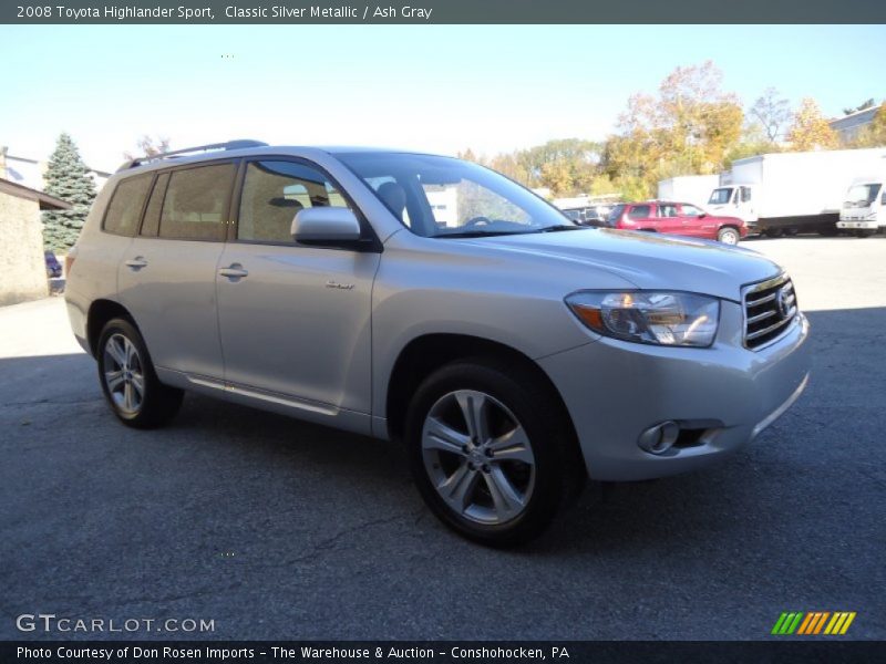 Classic Silver Metallic / Ash Gray 2008 Toyota Highlander Sport