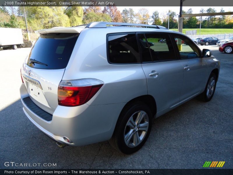 Classic Silver Metallic / Ash Gray 2008 Toyota Highlander Sport