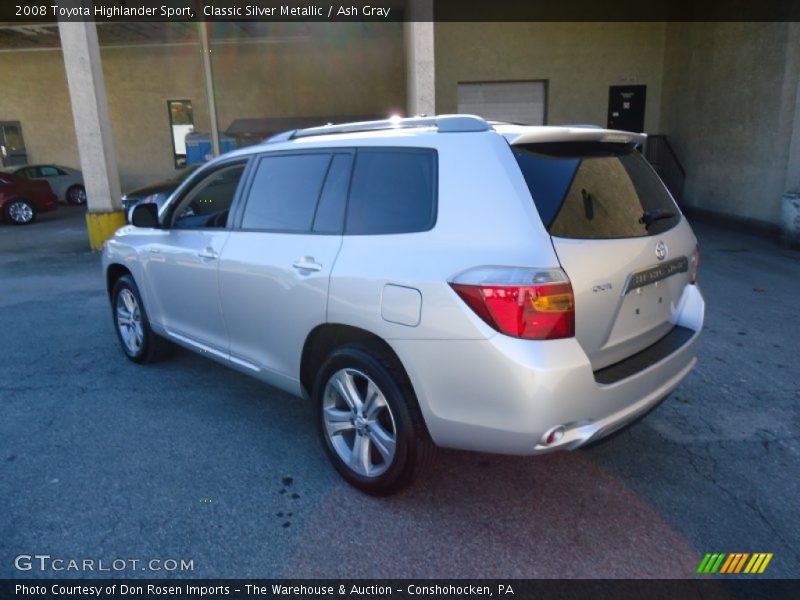 Classic Silver Metallic / Ash Gray 2008 Toyota Highlander Sport