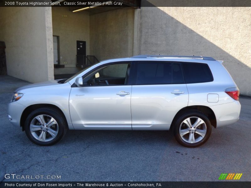 Classic Silver Metallic / Ash Gray 2008 Toyota Highlander Sport