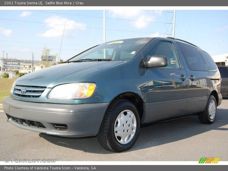 Sailfin Blue Mica / Gray 2001 Toyota Sienna LE