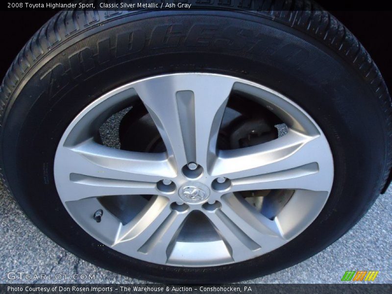 Classic Silver Metallic / Ash Gray 2008 Toyota Highlander Sport