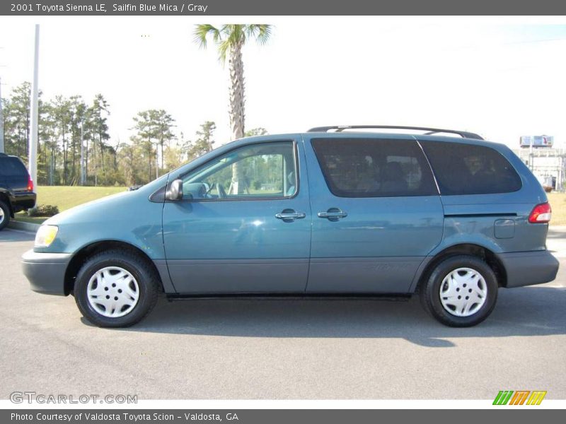 Sailfin Blue Mica / Gray 2001 Toyota Sienna LE