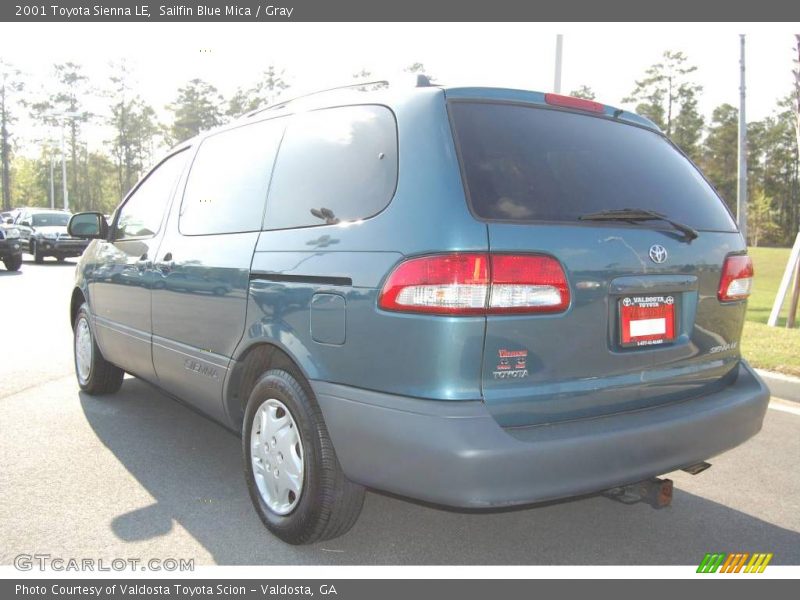 Sailfin Blue Mica / Gray 2001 Toyota Sienna LE