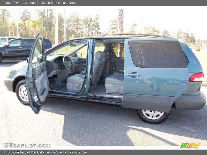 Sailfin Blue Mica / Gray 2001 Toyota Sienna LE