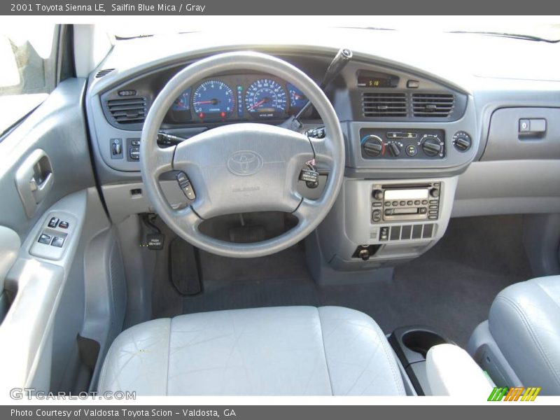 Sailfin Blue Mica / Gray 2001 Toyota Sienna LE