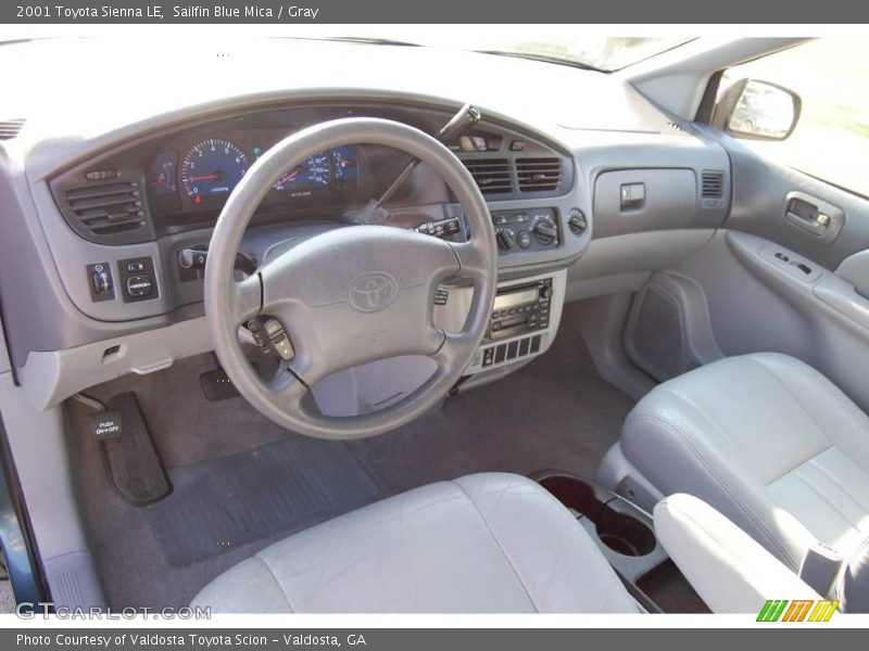 Sailfin Blue Mica / Gray 2001 Toyota Sienna LE