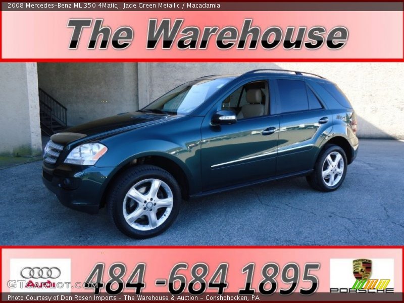 Jade Green Metallic / Macadamia 2008 Mercedes-Benz ML 350 4Matic
