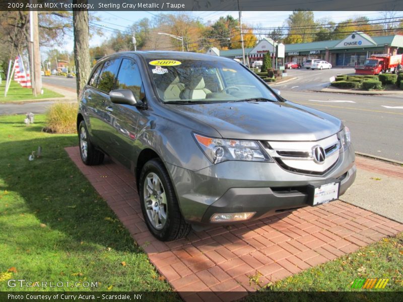 Sterling Gray Metallic / Taupe 2009 Acura MDX Technology