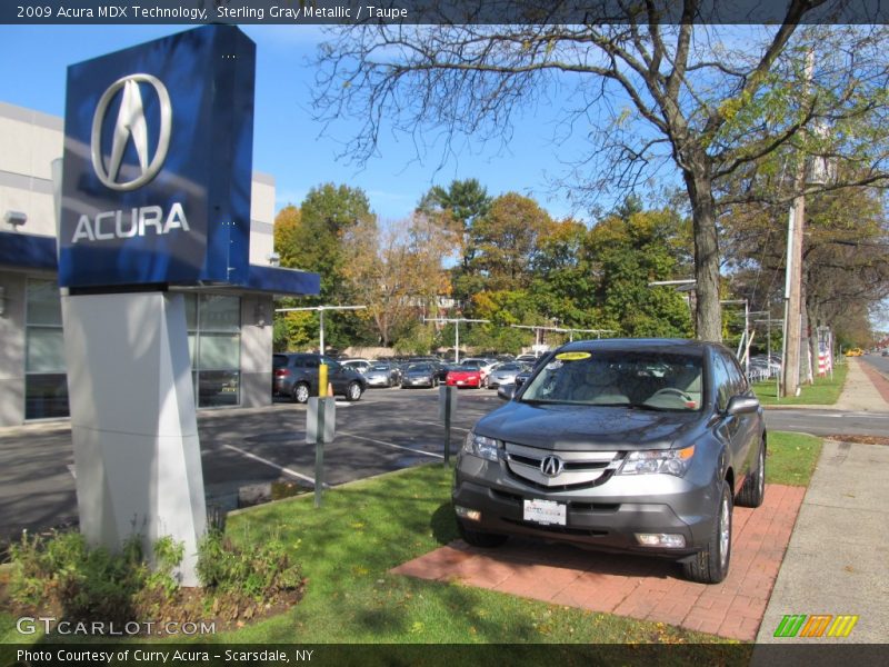 Sterling Gray Metallic / Taupe 2009 Acura MDX Technology