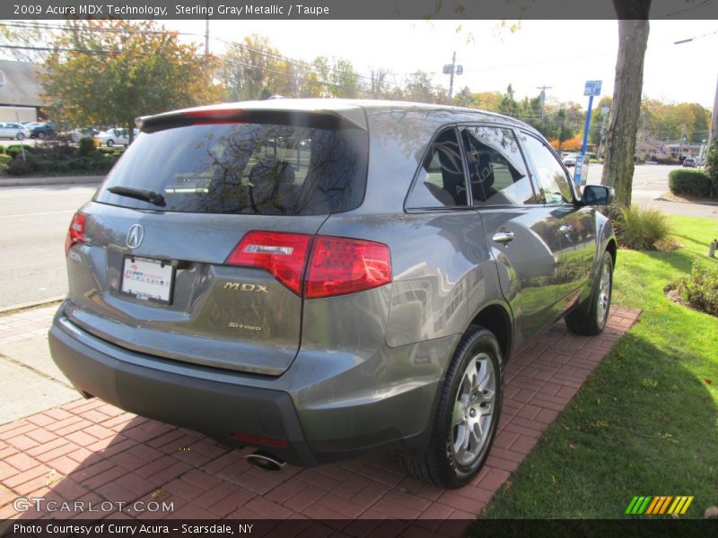 Sterling Gray Metallic / Taupe 2009 Acura MDX Technology