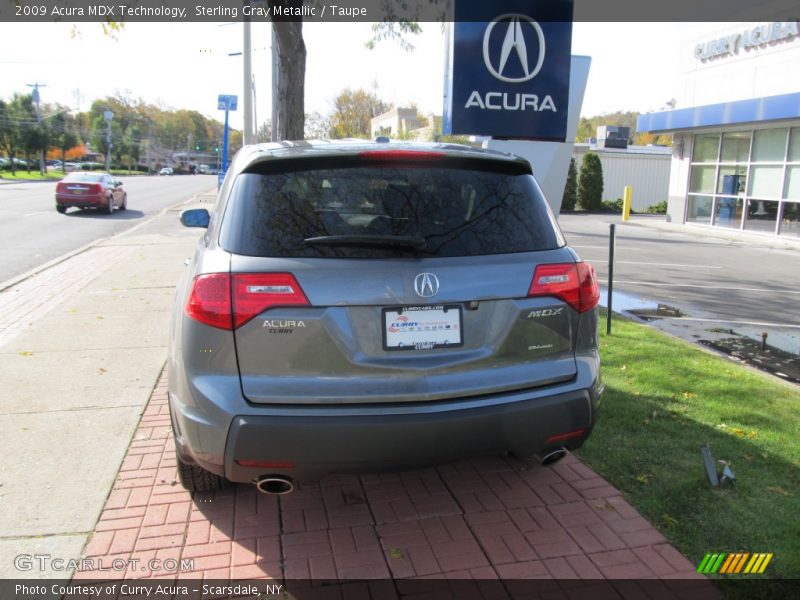 Sterling Gray Metallic / Taupe 2009 Acura MDX Technology