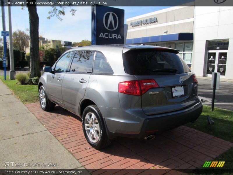 Sterling Gray Metallic / Taupe 2009 Acura MDX Technology