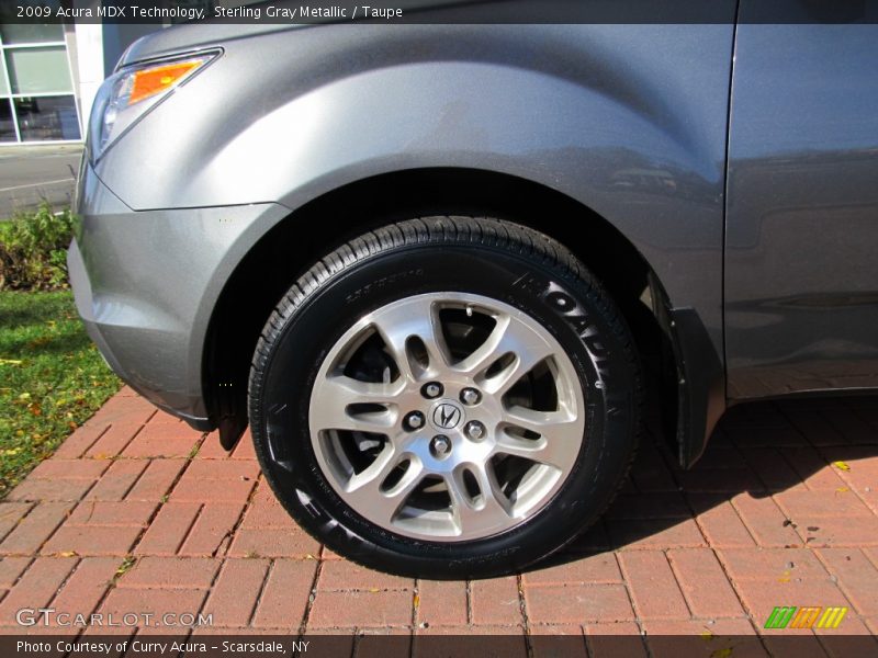 Sterling Gray Metallic / Taupe 2009 Acura MDX Technology