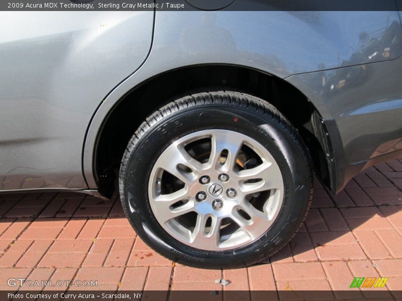 Sterling Gray Metallic / Taupe 2009 Acura MDX Technology