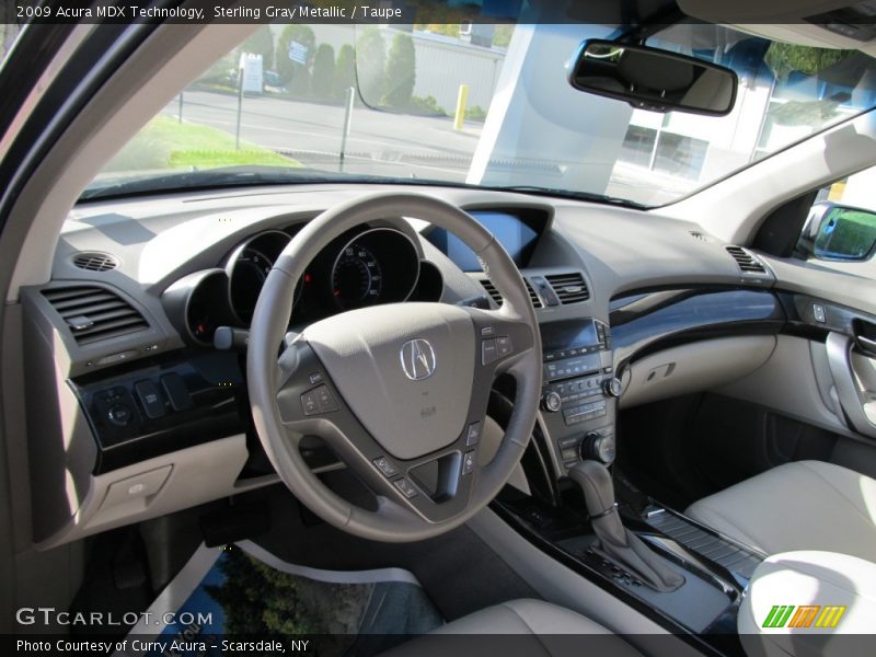 Sterling Gray Metallic / Taupe 2009 Acura MDX Technology