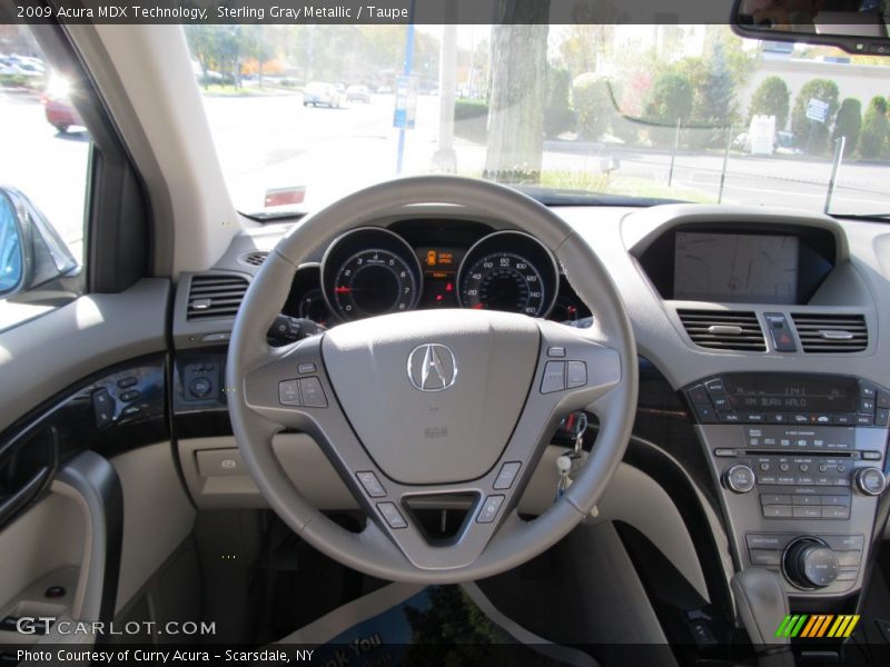 Sterling Gray Metallic / Taupe 2009 Acura MDX Technology