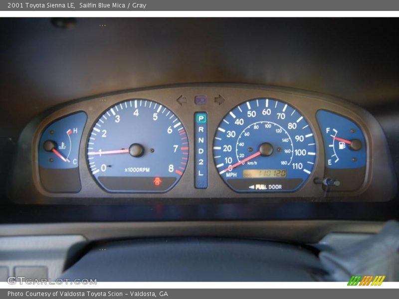 Sailfin Blue Mica / Gray 2001 Toyota Sienna LE