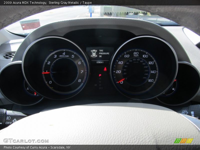 Sterling Gray Metallic / Taupe 2009 Acura MDX Technology