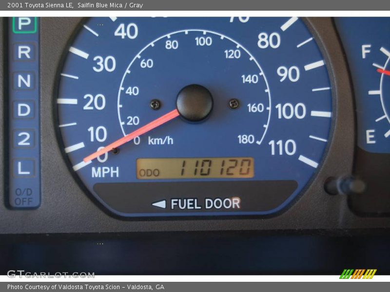 Sailfin Blue Mica / Gray 2001 Toyota Sienna LE