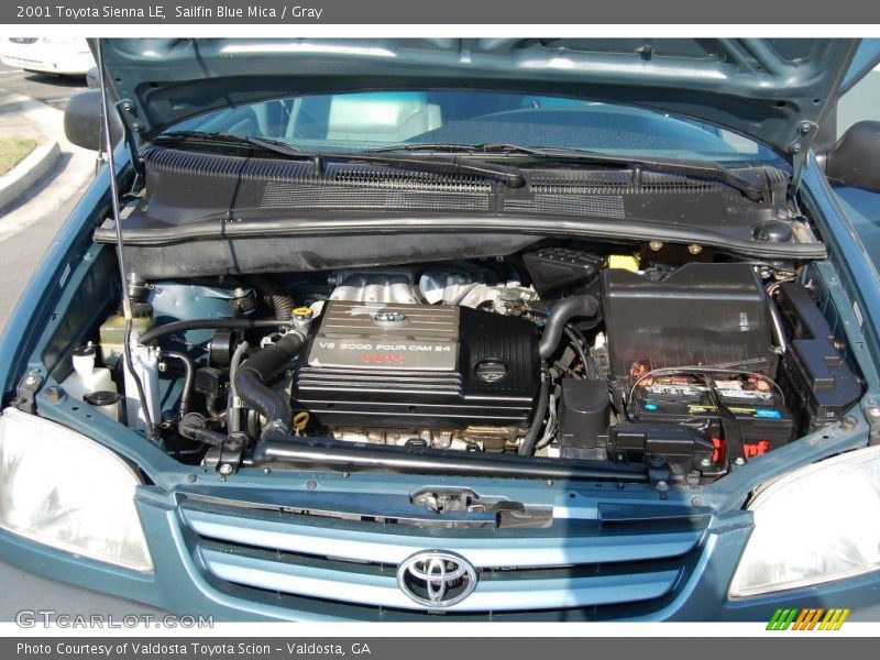 Sailfin Blue Mica / Gray 2001 Toyota Sienna LE