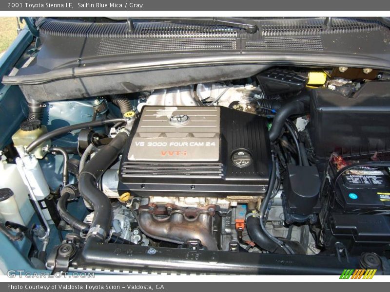 Sailfin Blue Mica / Gray 2001 Toyota Sienna LE