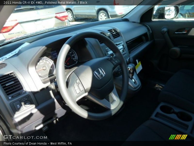 Polished Metal Metallic / Black 2011 Honda CR-V EX 4WD