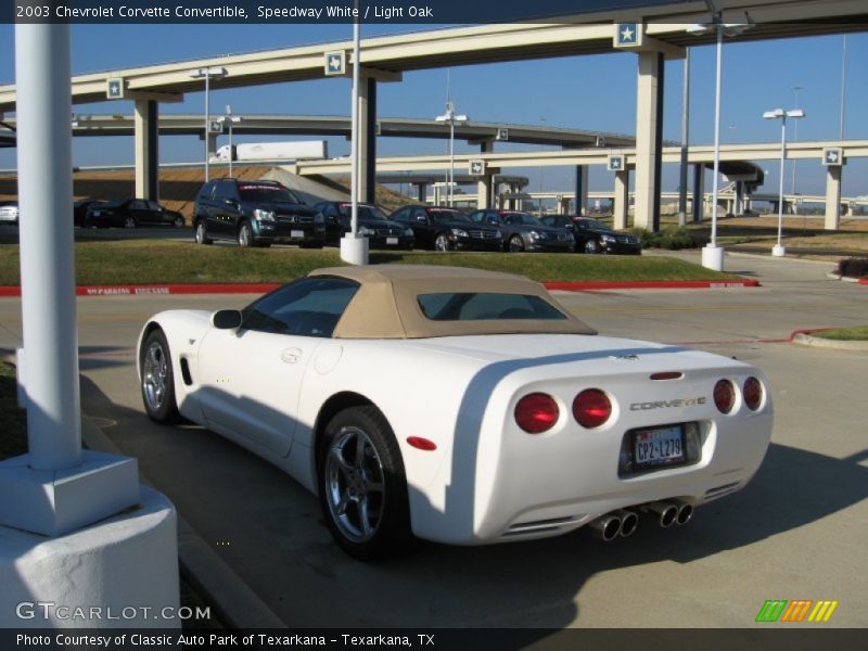Speedway White / Light Oak 2003 Chevrolet Corvette Convertible