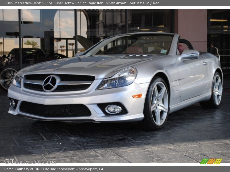 Front 3/4 View of 2009 SL 550 Silver Arrow Edition Roadster