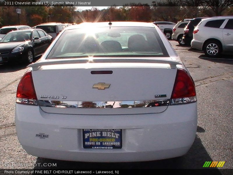 Summit White / Neutral 2011 Chevrolet Impala LT