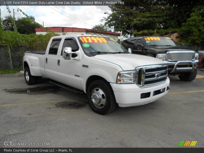 Oxford White / Medium Flint 2005 Ford F350 Super Duty Lariat Crew Cab Dually