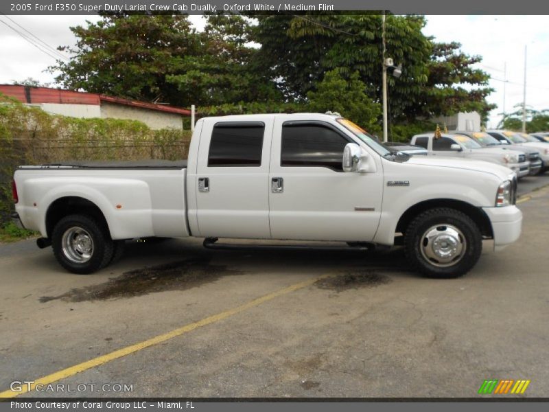Oxford White / Medium Flint 2005 Ford F350 Super Duty Lariat Crew Cab Dually