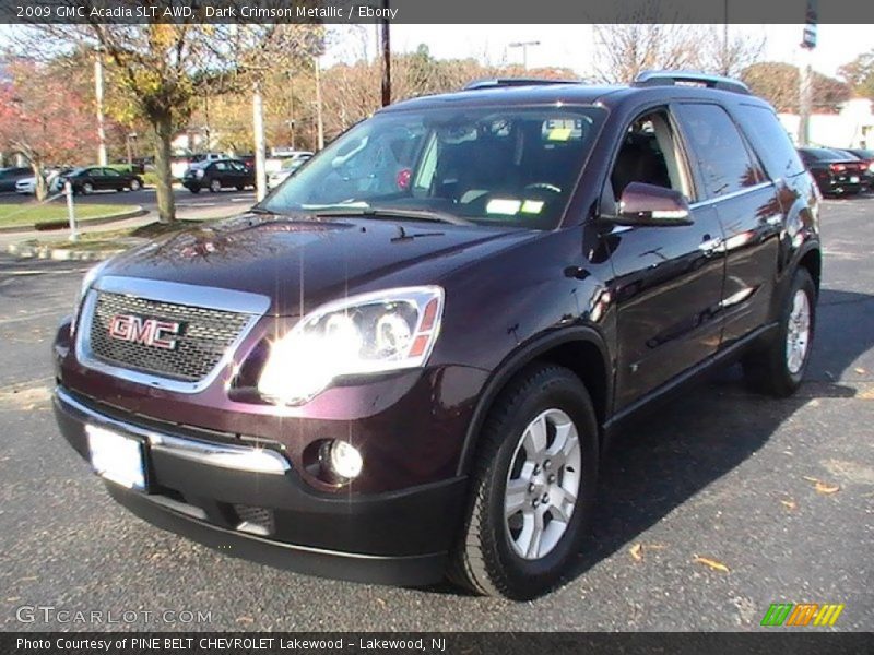 Dark Crimson Metallic / Ebony 2009 GMC Acadia SLT AWD