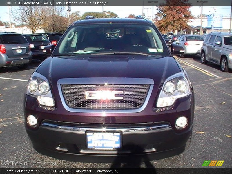 Dark Crimson Metallic / Ebony 2009 GMC Acadia SLT AWD