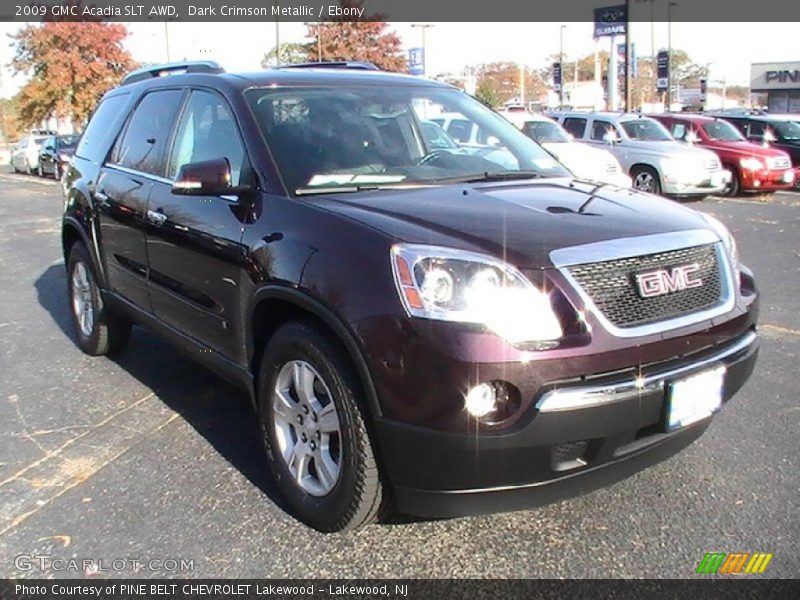 Dark Crimson Metallic / Ebony 2009 GMC Acadia SLT AWD