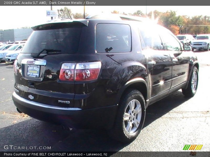 Dark Crimson Metallic / Ebony 2009 GMC Acadia SLT AWD