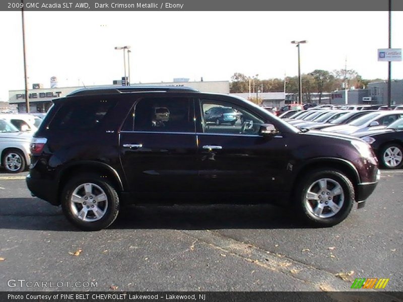Dark Crimson Metallic / Ebony 2009 GMC Acadia SLT AWD