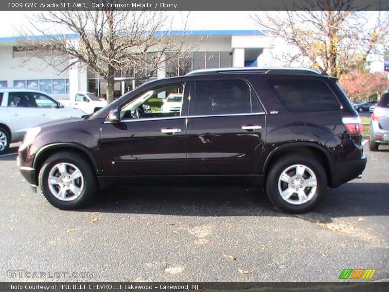 Dark Crimson Metallic / Ebony 2009 GMC Acadia SLT AWD