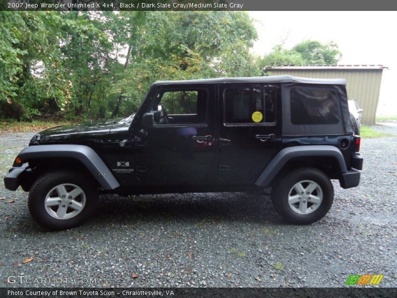 Black / Dark Slate Gray/Medium Slate Gray 2007 Jeep Wrangler Unlimited X 4x4