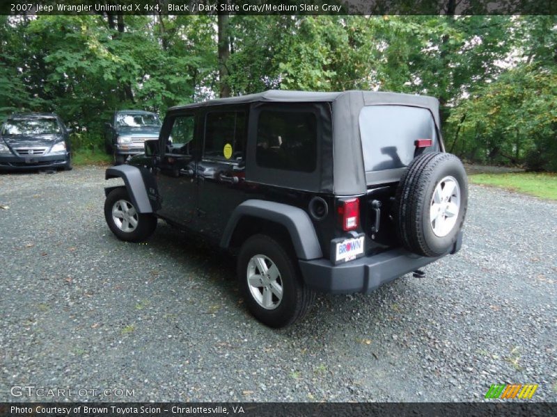 Black / Dark Slate Gray/Medium Slate Gray 2007 Jeep Wrangler Unlimited X 4x4