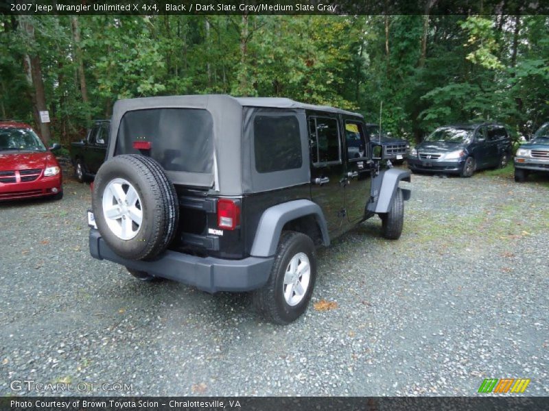 Black / Dark Slate Gray/Medium Slate Gray 2007 Jeep Wrangler Unlimited X 4x4