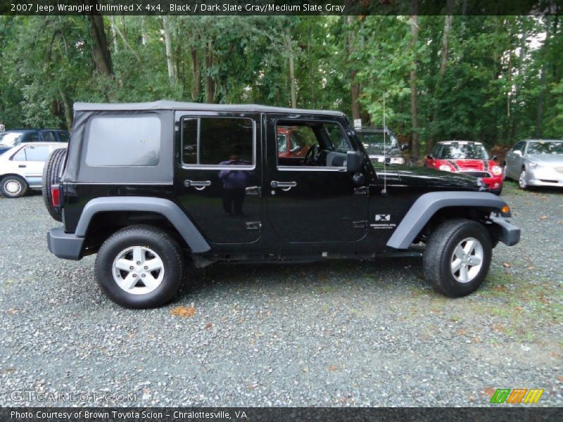 Black / Dark Slate Gray/Medium Slate Gray 2007 Jeep Wrangler Unlimited X 4x4