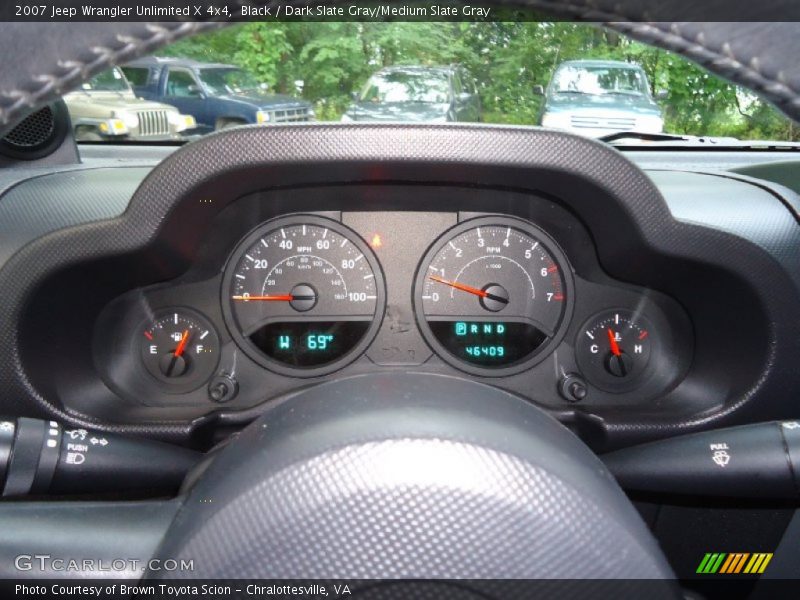 Black / Dark Slate Gray/Medium Slate Gray 2007 Jeep Wrangler Unlimited X 4x4