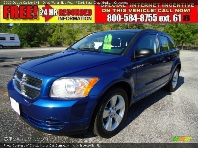 Deep Water Blue Pearl / Dark Slate Gray/Medium Graystone 2010 Dodge Caliber SXT
